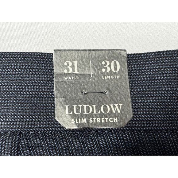 NWT J. Crew Men's Ludlow Slim Tapered Leg Blue Wool Dress Pants - Size 31x27.5 - Picture 5 of 10